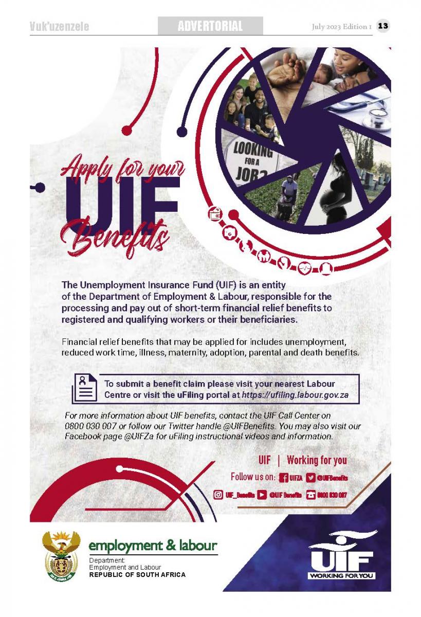 Apply for all UIF benefits