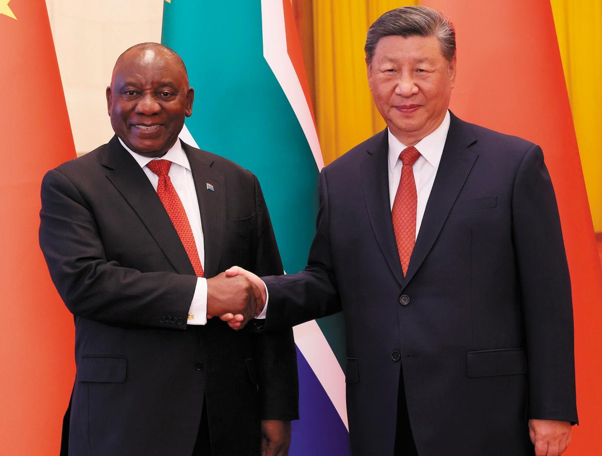 President Cyril Ramaphosa with President Xi Jinping during the state visit in the People's Republic of China.