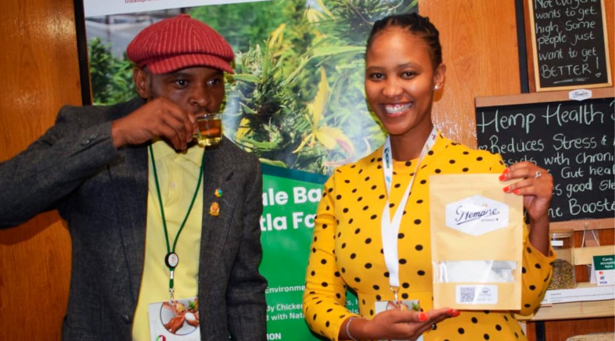 Kitso Monyadi and Katlego Kgopotse are organic farmers in the hemp industry.